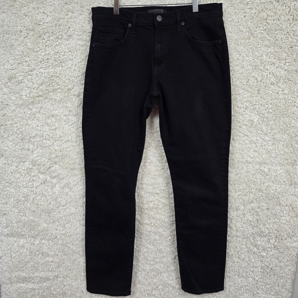 J Brand Tyler Jeans Men 34 (fits 32x32) Black Slim Fit Stretch Modern Minimalist
